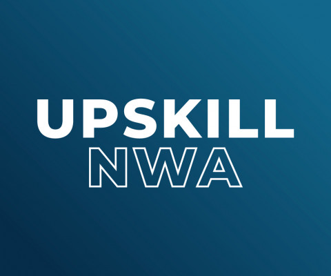 UpskillNWA Logo Stacked bluegradient